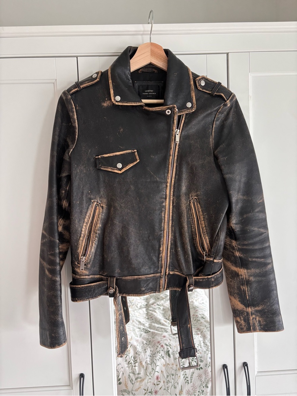 Zara Leather Biker Jacket